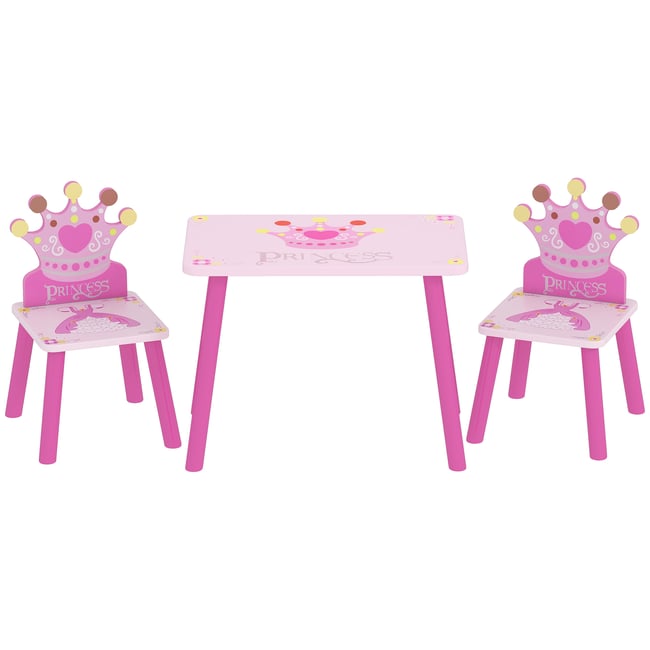 Ensemble table et chaises enfant design rose <span itemprop=