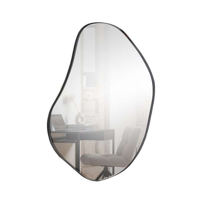 Miroir de forme organique 100x70cm- ROMEE Couleur noir <span itemprop=
