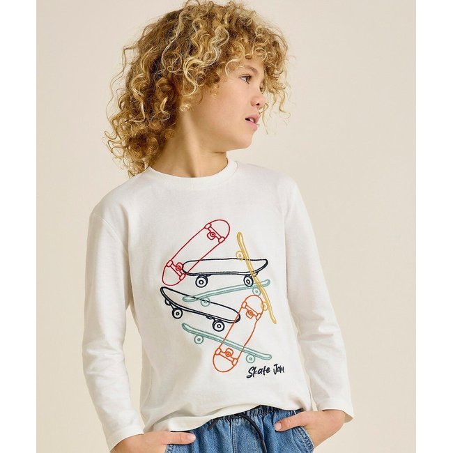 Camiseta de manga larga blanco <span itemprop=