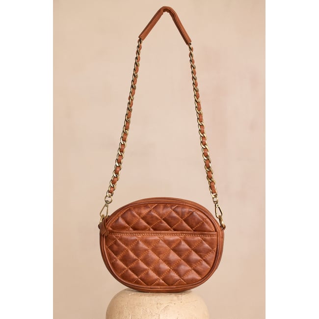 Sac 100% cuir VIVIEN MINI marron <span itemprop=