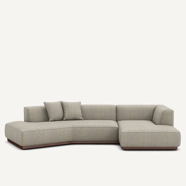 Canapé D'angle En U 4 Places Avec Repose-pieds Rangement - Ports USB/Type-C, Prises, Velours Côtelé Beige