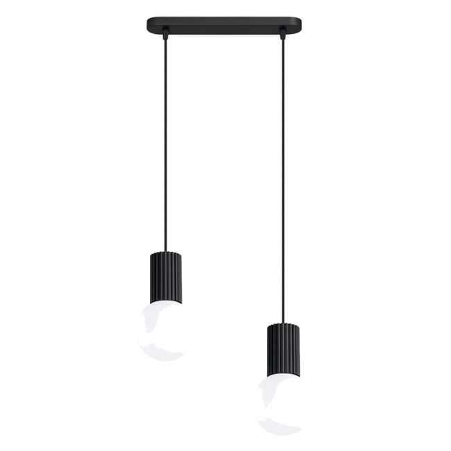 Suspension Aluminium Noir G9 2 Halo Couleur noir <span itemprop=