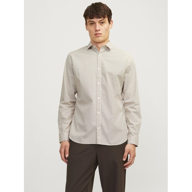 Chemise Habillée Homme Jack & Jones - Slim Fit, 100% Coton - Col Chemise, Manches Longues - Style élégant Et Moderne