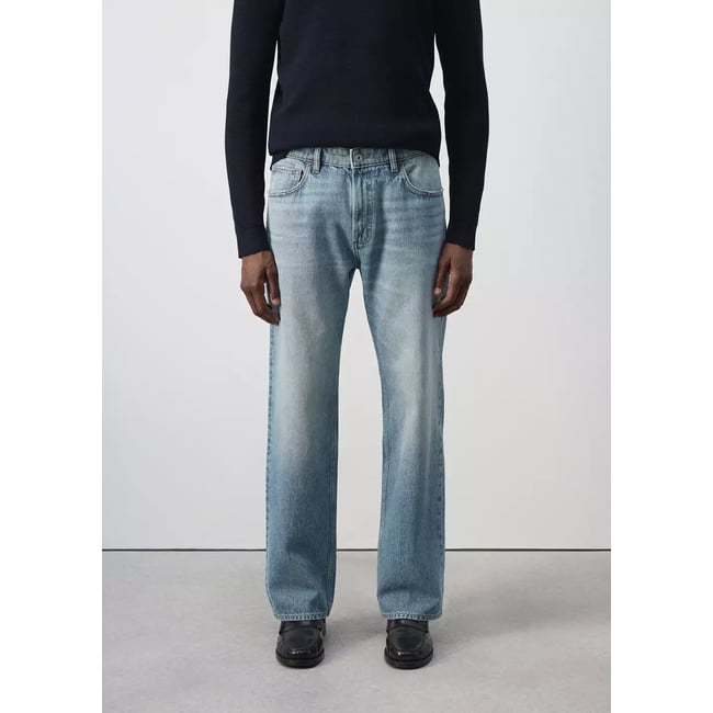 Jean Moby relaxed fit délavé clair bleu moyen vintage <span itemprop=