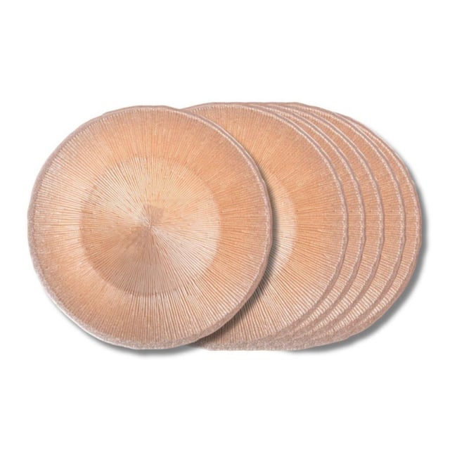 Assiette plate Glitter doré 28 cm (lot de 6) - GLITTER Couleur or / doré <span itemprop=