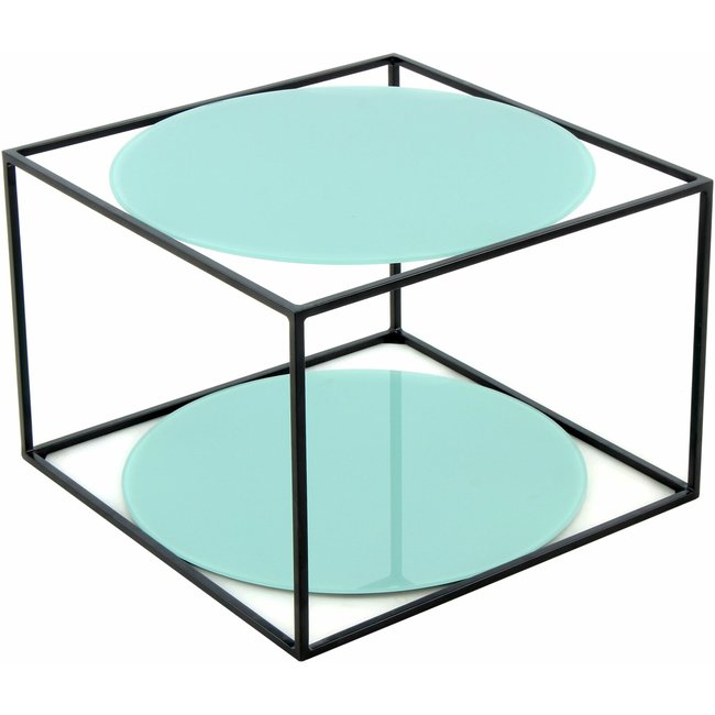 Table basse en métal et verre, carré Cody - ARTE ESPINA