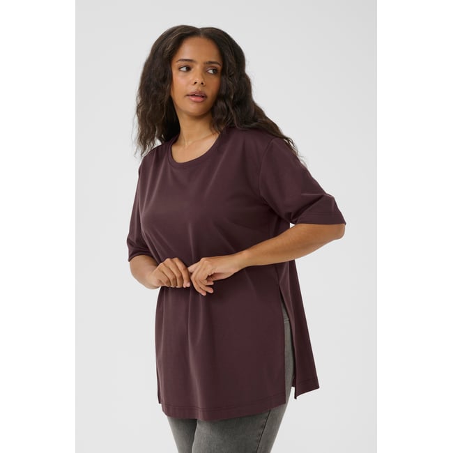 T-shirt à manches courtes marron fudge <span itemprop=