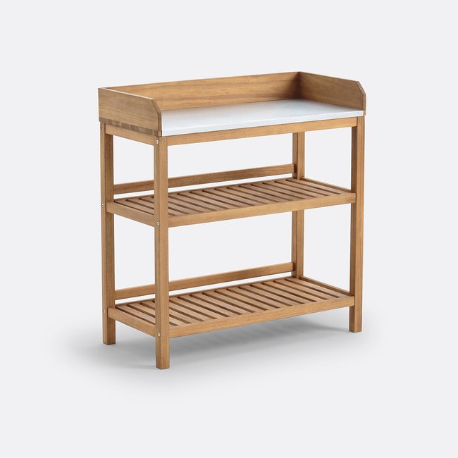 Table de jardinage Wassif 3 niveaux acacia <span itemprop=