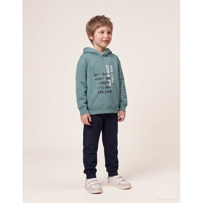 Ensemble sweat et pantalon de jogging avec imprimé vert clair <span itemprop=