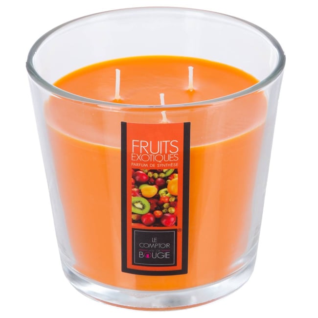 Bougie parfumée Couleur orange <span itemprop=