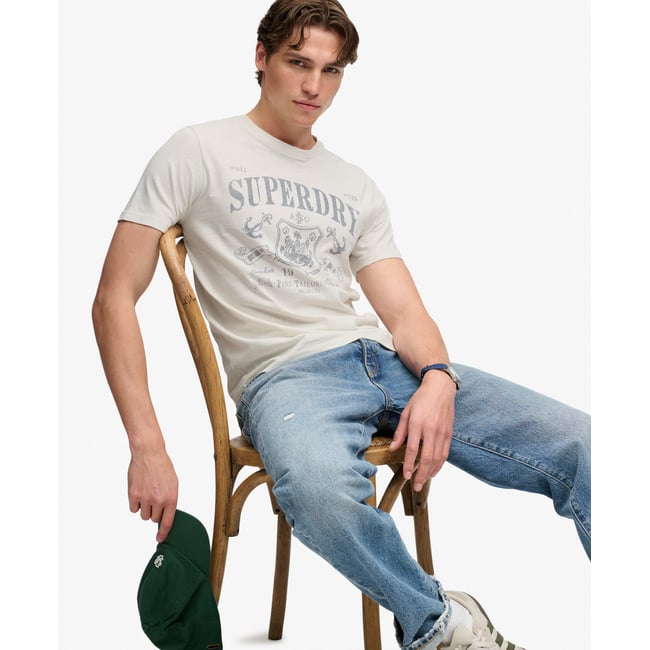 T-shirt Mercantile écru flammé <span itemprop=