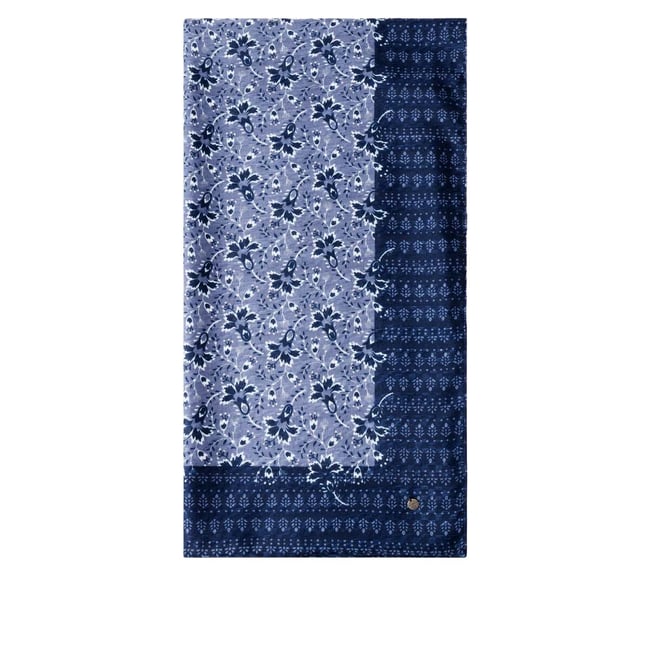 Foulard À Imprimé Floral bleu amiral <span itemprop=