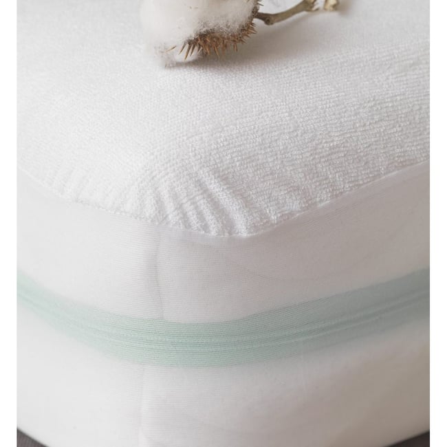 Alèse Berceau Imperméable Kadolis - Coton Bio Bouclette - Taille 45x90 Cm - Absorbante Et Respirante - Sans PVC - OEKO-TEX