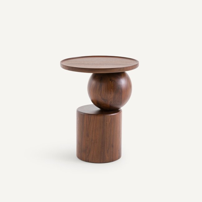 Mesa de apoio, em nogueira maciça, Stigido nogueira <span itemprop=