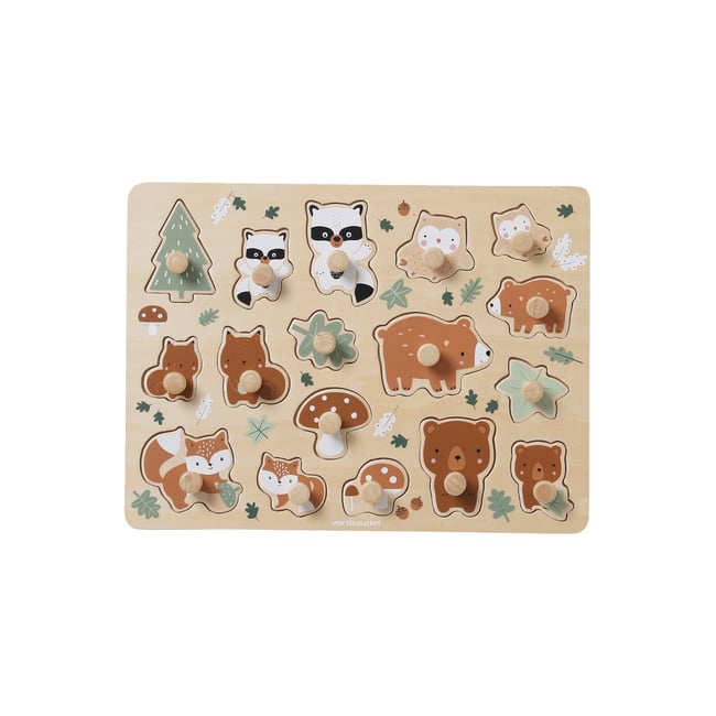 Puzzle boutons GREEN FOREST en bois blanc <span itemprop=