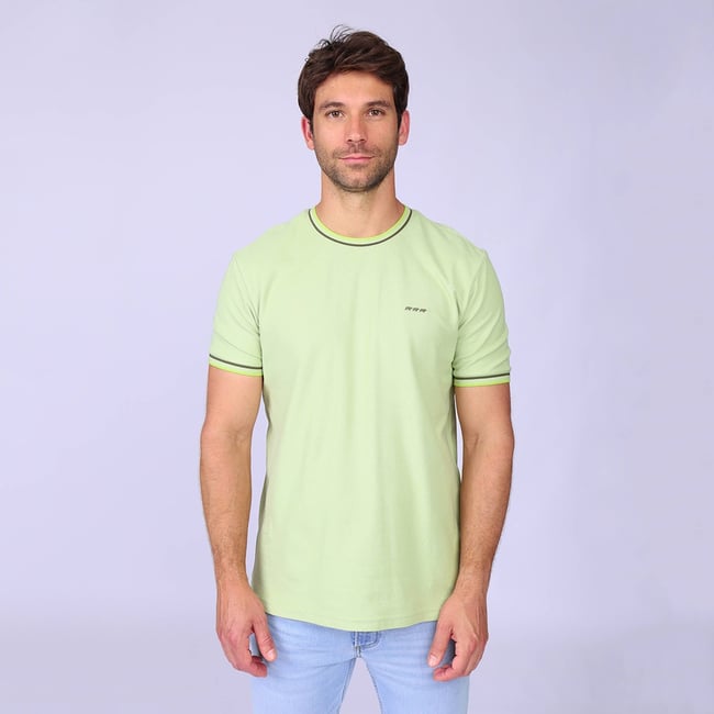 T-shirt maille piquée vert clair <span itemprop=