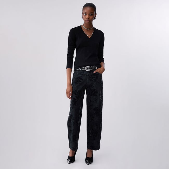 Pull en laine à col en V - LIU JO