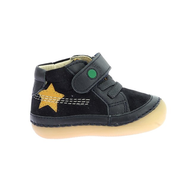 Bottines in leer Sokistic <span itemprop=