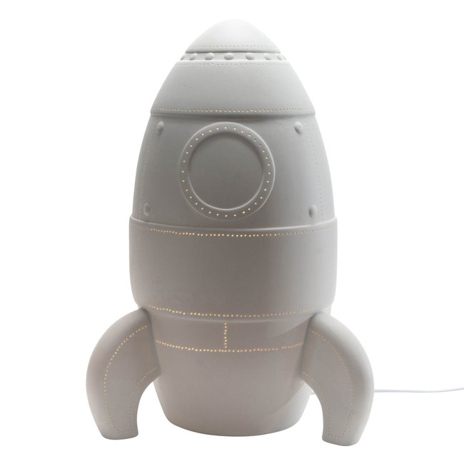 Lampe fusée 50 cm gris <span itemprop=