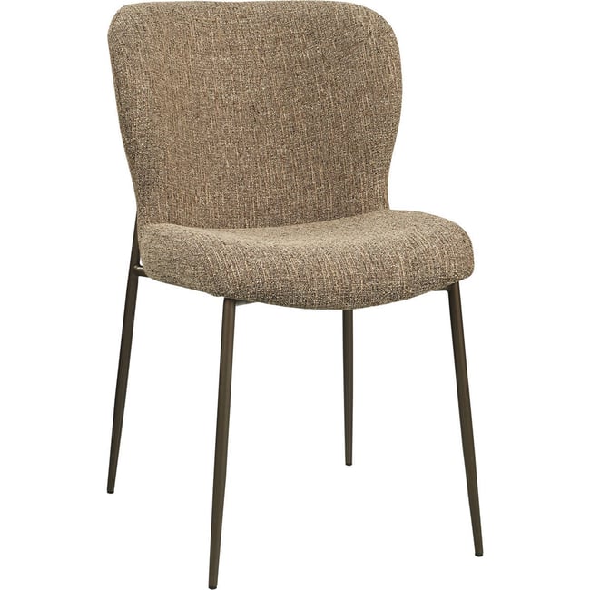 Tabouret de comptoir en tissu texturé Couleur brandy et noir <span itemprop=