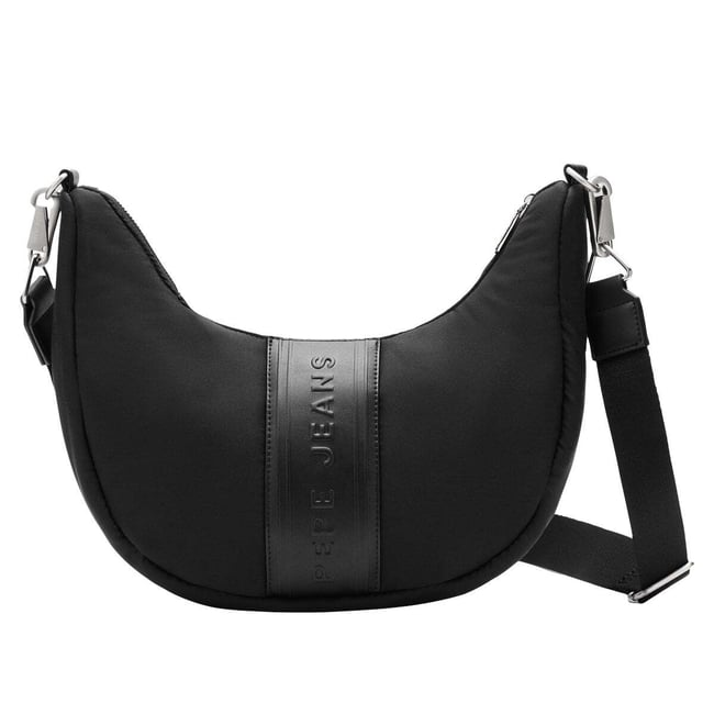 Sac Demi-Lune Avec Fermeture Éclair noir <span itemprop=
