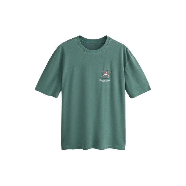 T-shirt sport à imprimé sous licence tennis green dunlop <span itemprop=