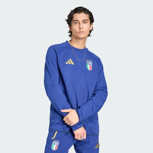 Sweat-Shirt Ras-Du-Cou Italie Tiro Travel victory blue <span itemprop=