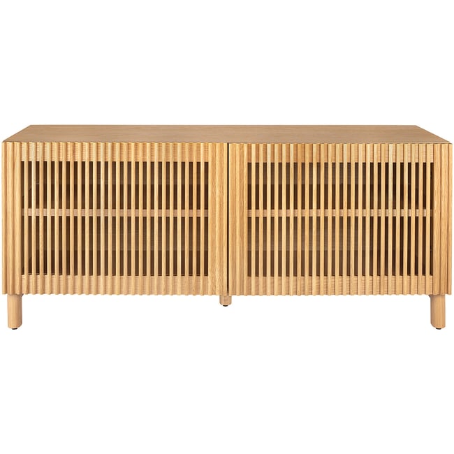 Buffet 2 portes bois/frêne - UMEA Couleur naturel <span itemprop=
