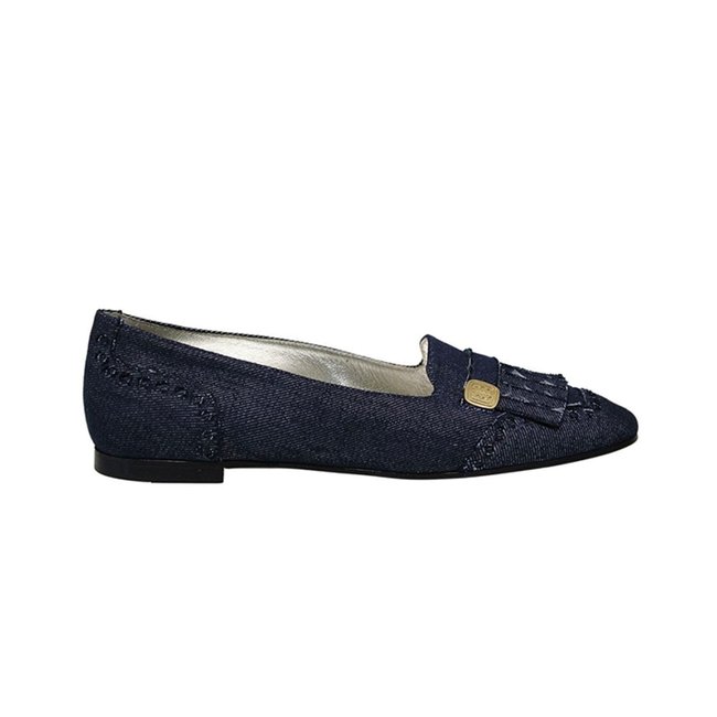 Ballerines de ville bleu foncé <span itemprop=