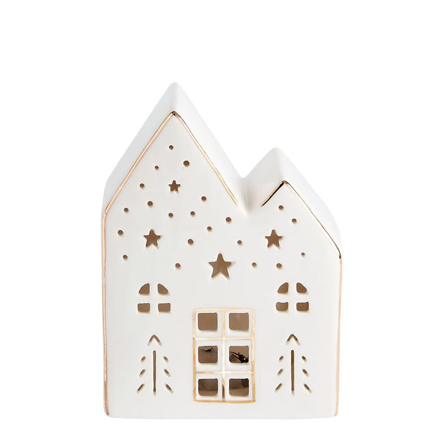 Maison décorative avec LED petit modèle Couleur blanc <span itemprop=