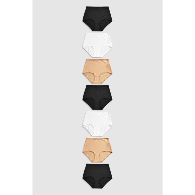 Culotte en microfibre, lot de 7 praline nude <span itemprop=