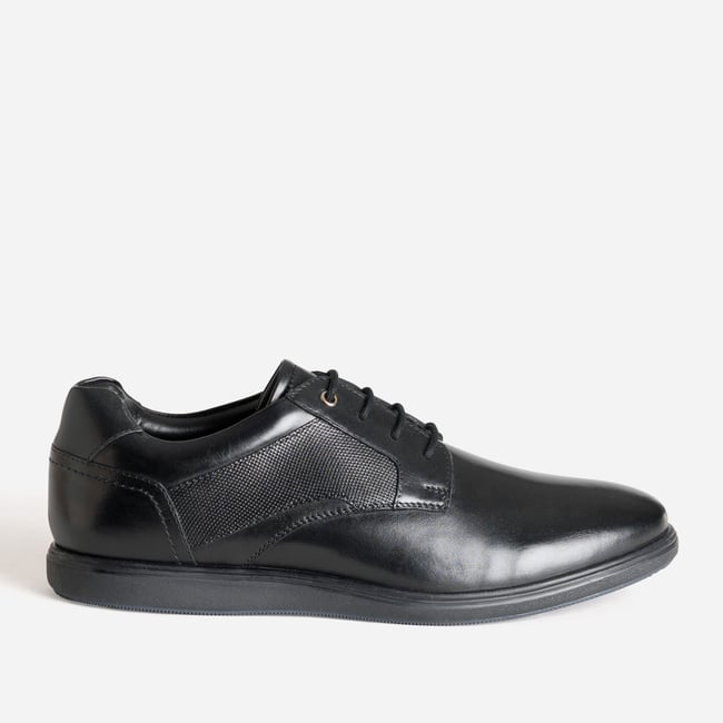 Derby en cuir FERRUCCIO noir <span itemprop=