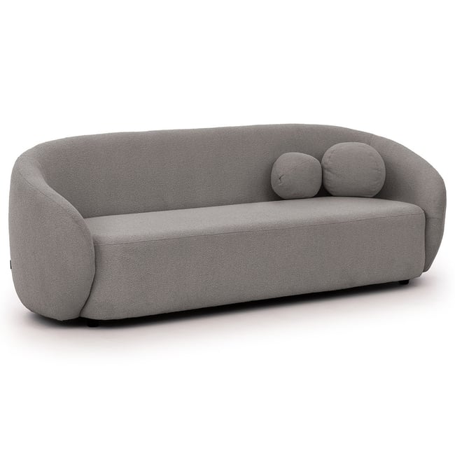 Flore - Canapé droit 3 places en tissu bouclette - BEST MOBILIER