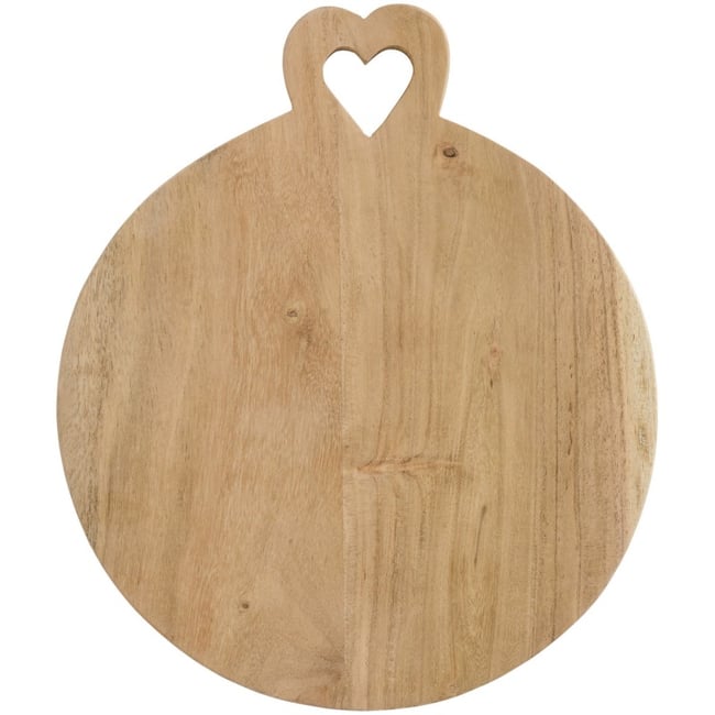 Planche à découper ronde bois acacia cœur bois clair <span itemprop=