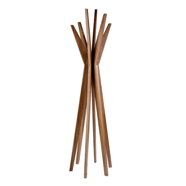 Porte manteau en pin Couleur noyer <span itemprop=
