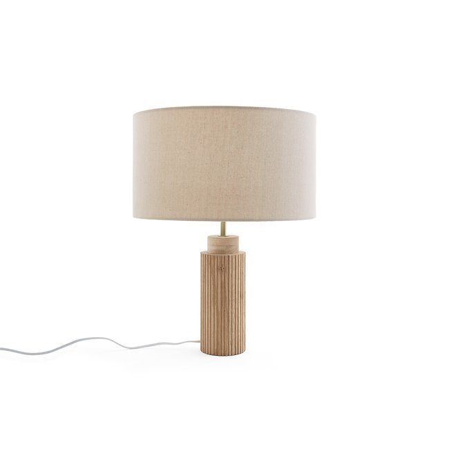 Idna Oak, Metal & Linen Table Lamp, natural, LA REDOUTE INTERIEURS