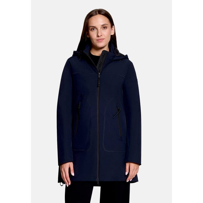 Veste outdoor à capuche amovible bleu foncé <span itemprop=