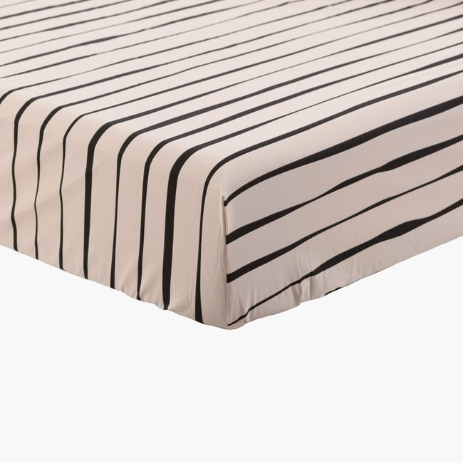 Drap-housse Imprimé Fleurs 60x120 Cm - 100% Coton, Extensible, Label Oeko-Tex - Pour Lit Bébé, Crème - Marque Mon P'tit Dodo