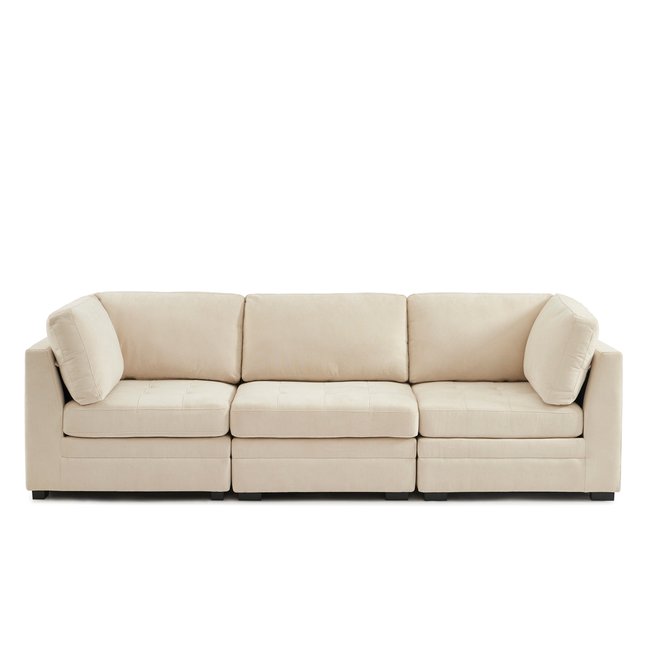 Canapé droit modulable 3 pièces en tissu  BILLIE - SORELH