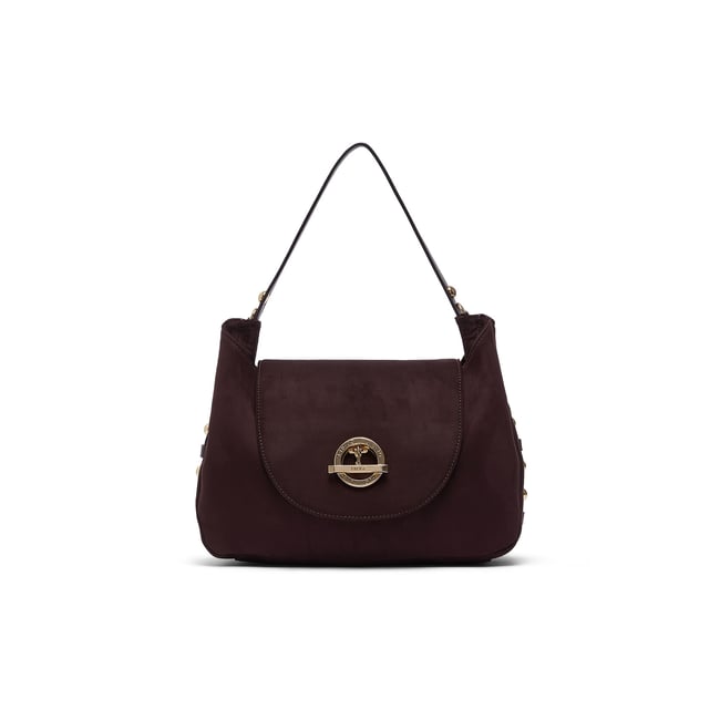 Sac à main moyen aubergine <span itemprop=