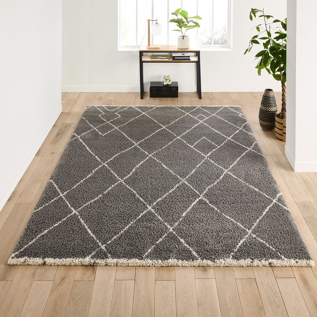 Alfombra estilo bereber XL, Rabisco gris oscuro <span itemprop=
