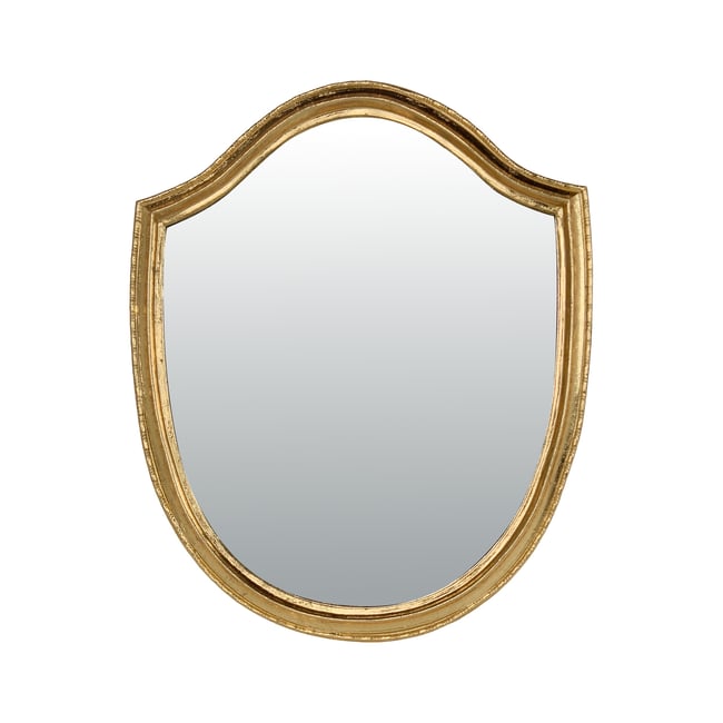 Petit miroir 24.8x30.3cm Couleur or <span itemprop=