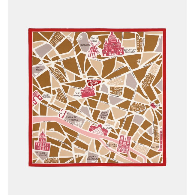Carré franny paris en soie - GALERIES LAFAYETTE