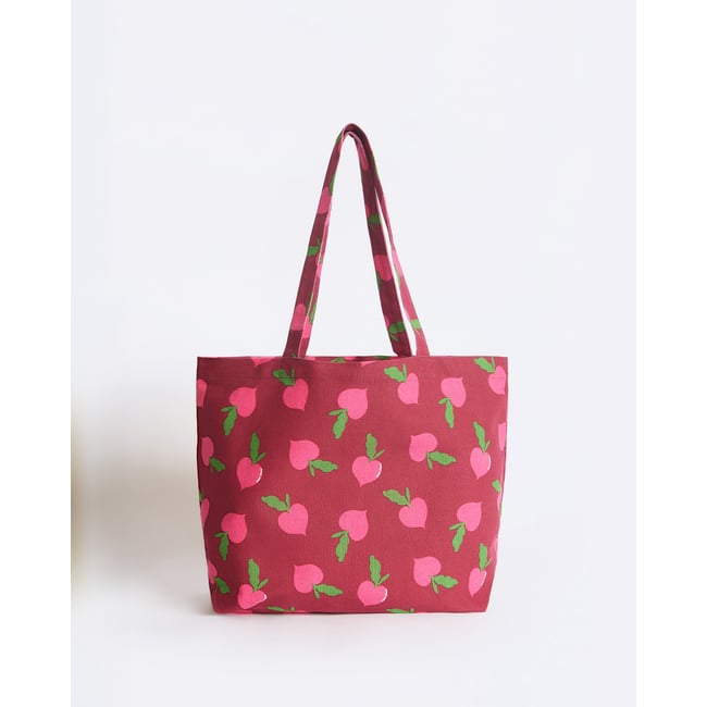 Cabas Radis love rouge bordeaux <span itemprop=