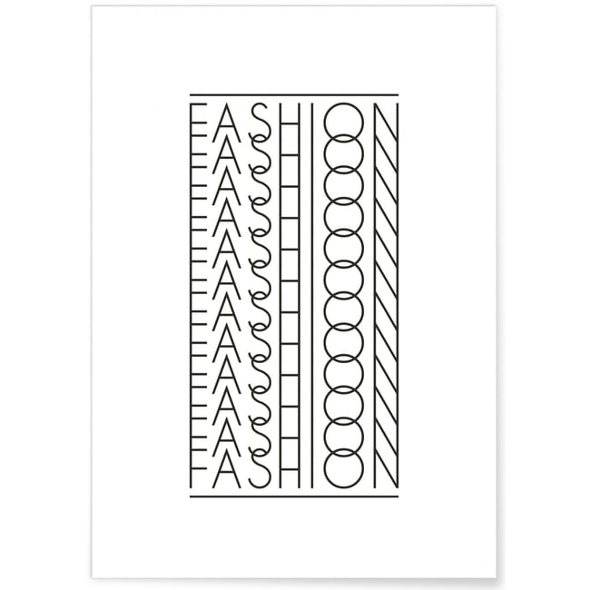 Affiche 'Fashion' Couleur blanc <span itemprop=