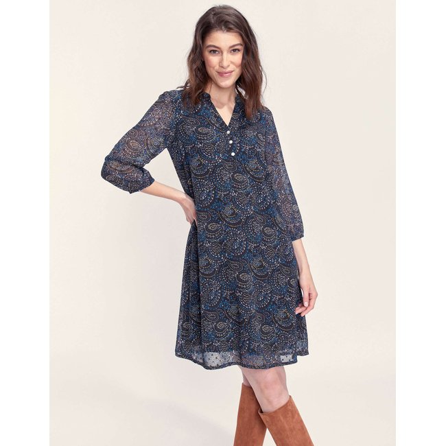 Robe imprimée évasée doublée AKALIA - LA FIANCÉE