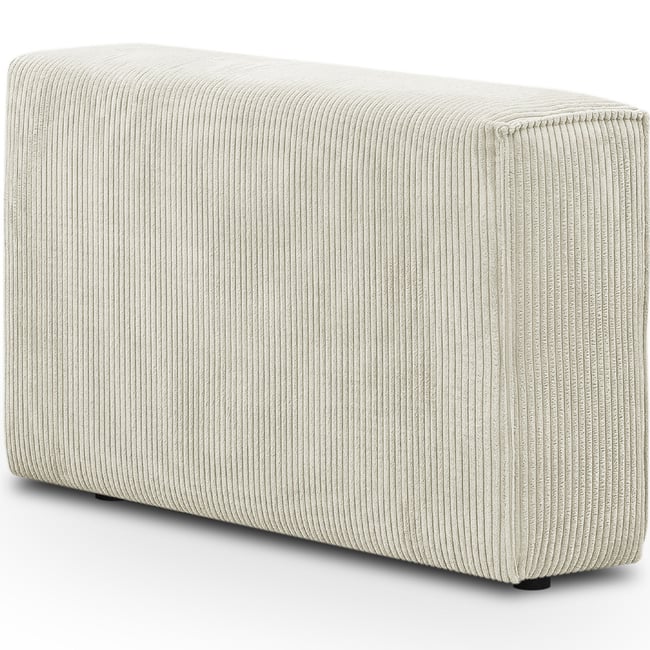 Accoudoir gauche pour canapé modulable en velours côtelé - HARPER MOD Couleur beige <span itemprop=