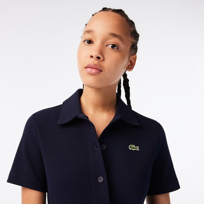 Chemise lacoste bleu marine discount