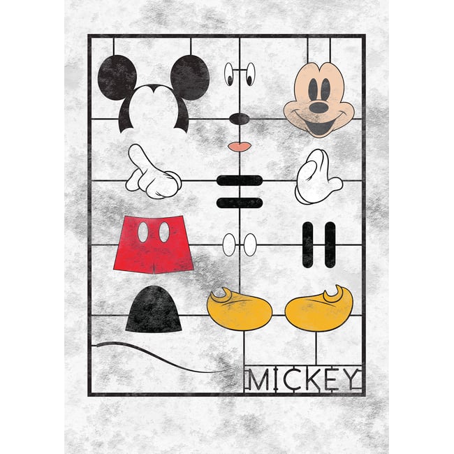 Papier peint Komar - Mickey Kit - 200 x 280 cm Couleur multicolore <span itemprop=