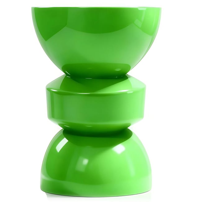 Bout de canapé en résine - ELIN Couleur vert brillant <span itemprop=